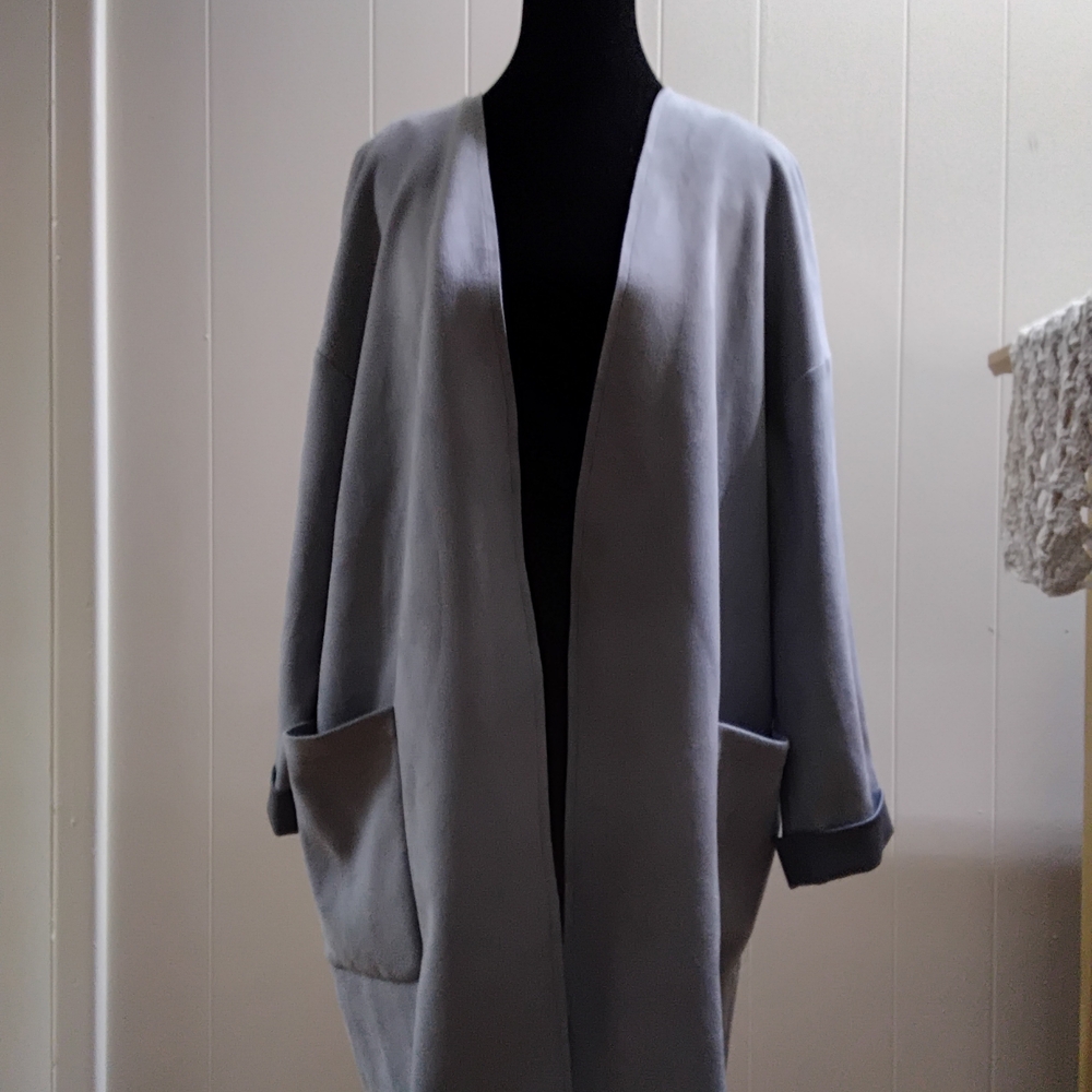 Zara Gray Hooded Blazer - Picture 3 of 5